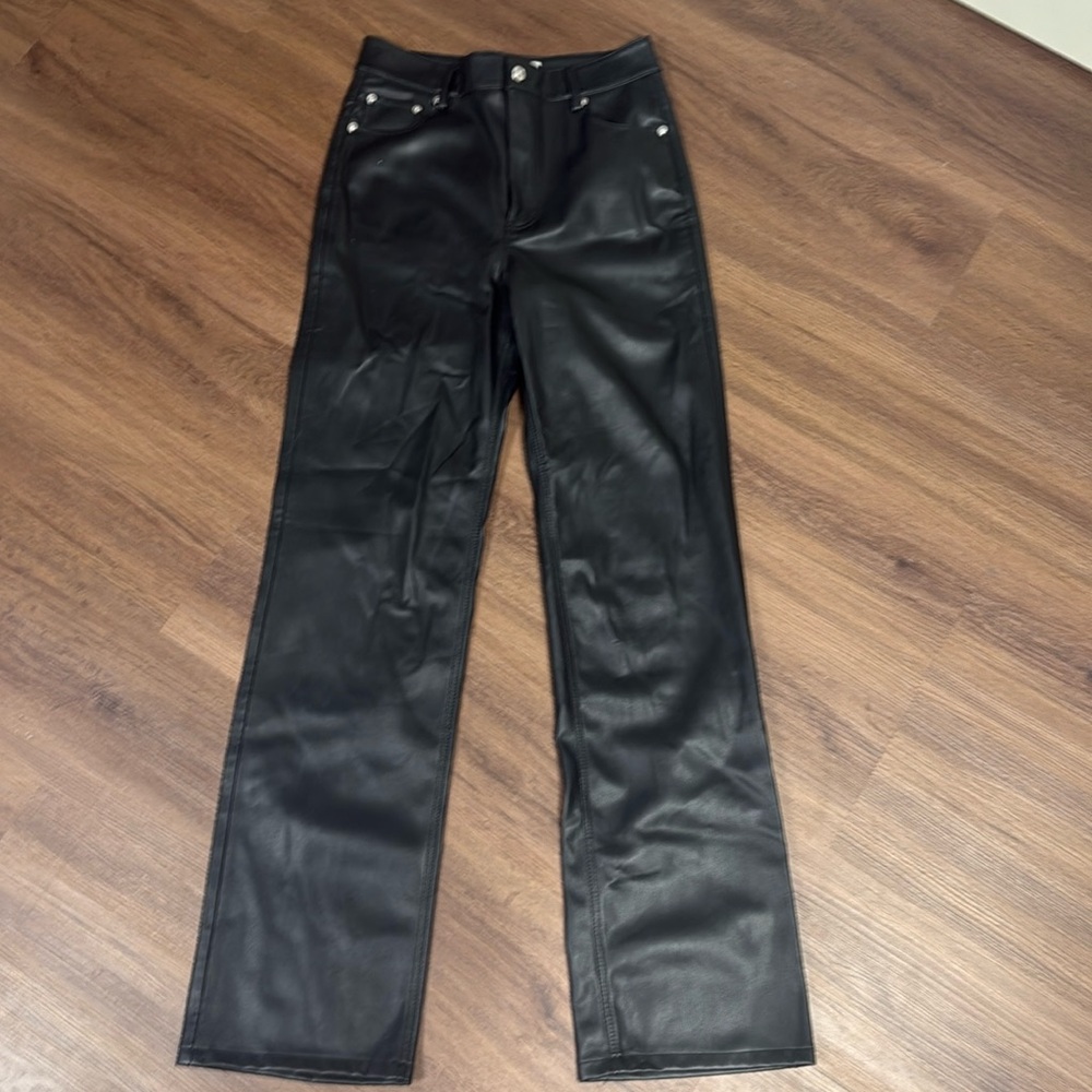 Zara Faux Leather Pants size 4